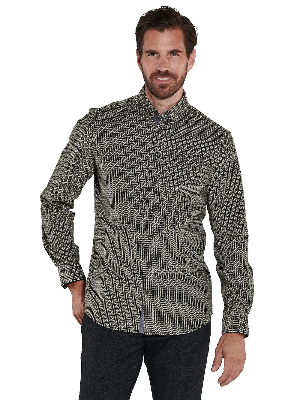 Große Größen engbers Herren Langarm-Hemd aus Baby-Cord , Herren, grau, Größe: 62, Baumwolle, Happy Size DE Men von engbers