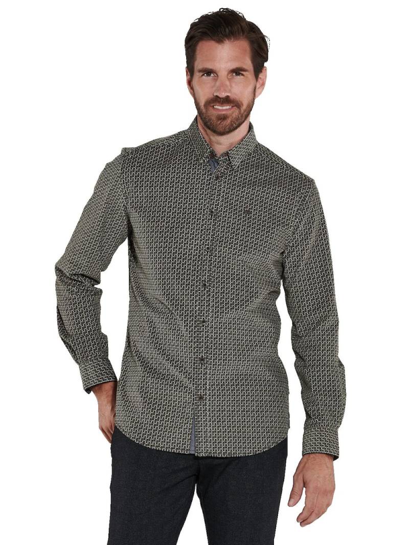 Große Größen engbers Herren Langarm-Hemd aus Baby-Cord , Herren, grau, Größe: 70, Baumwolle, Happy Size DE Men von engbers