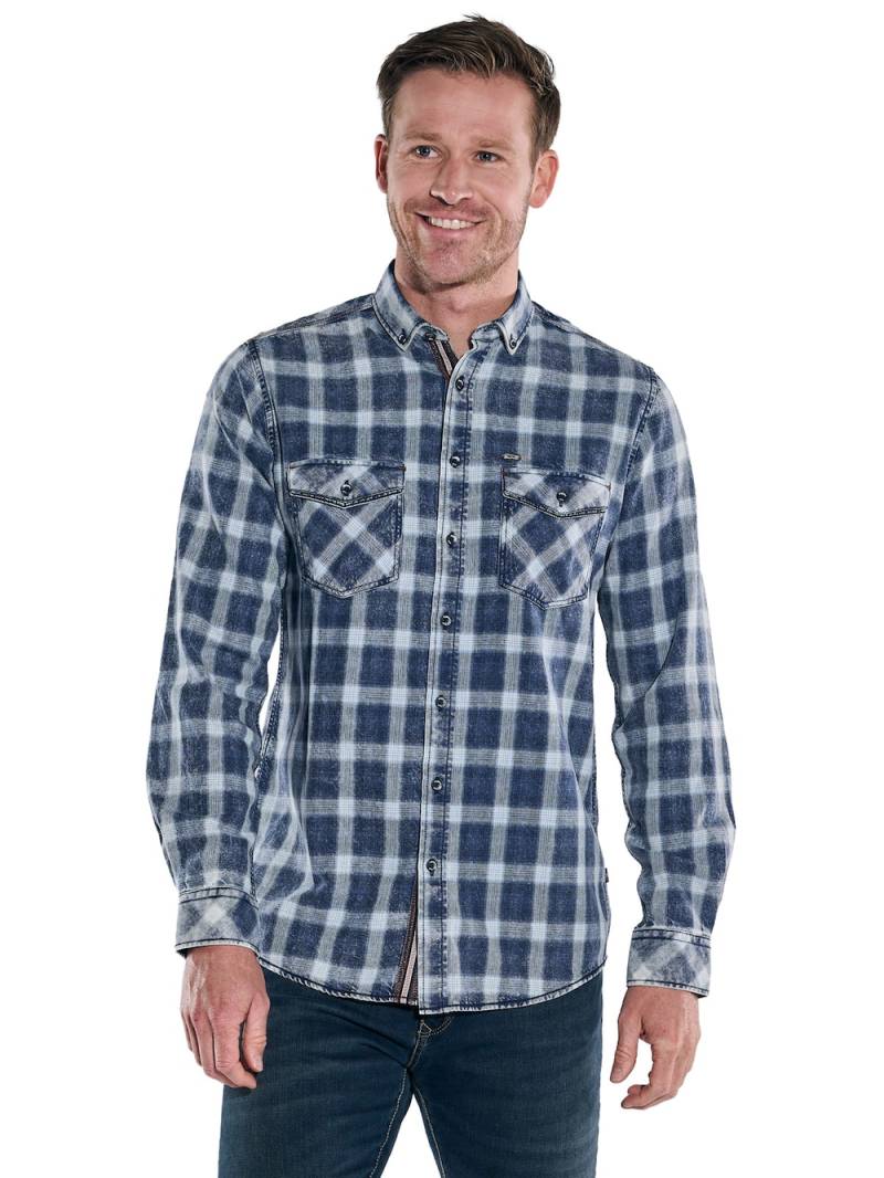 Große Größen engbers Herren Langarm-Hemd aus Twill , Herren, blau, Größe: 64, Baumwolle, Happy Size DE Men von engbers