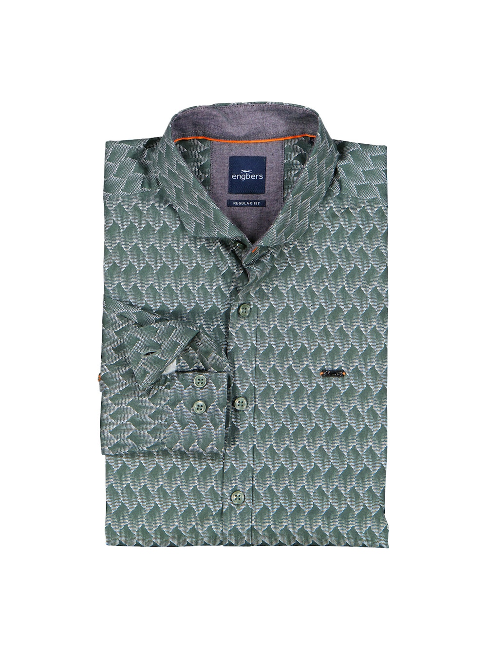 Große Größen engbers Herren Langarm-Hemd gemustert , Herren, braun, Größe: 58, Baumwolle, Happy Size DE Men von engbers