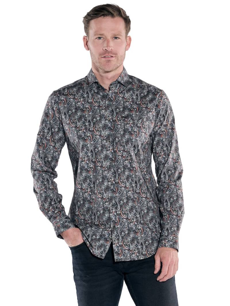 Große Größen engbers Herren Langarm-Hemd gemustert , Herren, braun, Größe: 68, Baumwolle, Happy Size DE Men von engbers