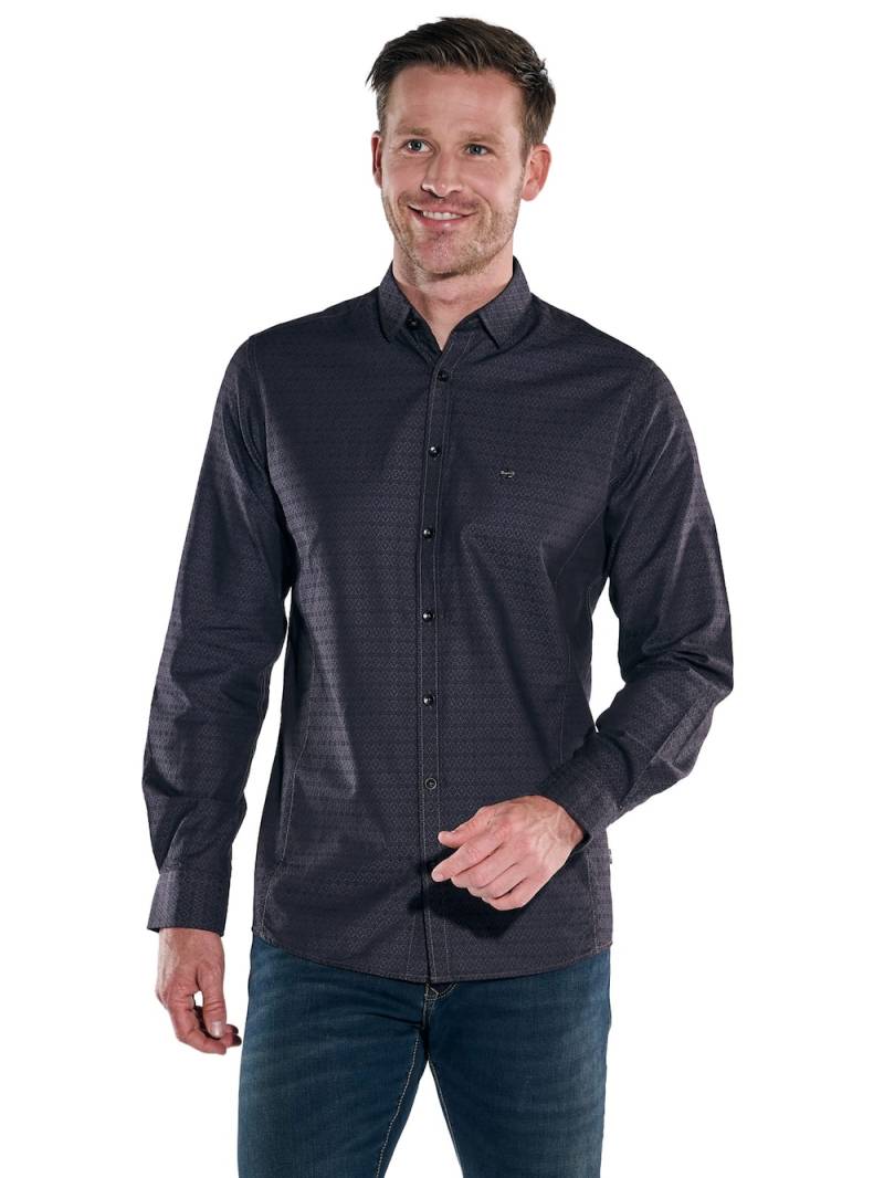 Große Größen engbers Herren Langarm-Hemd gemustert , Herren, grau, Größe: 66, Baumwolle, Happy Size DE Men von engbers