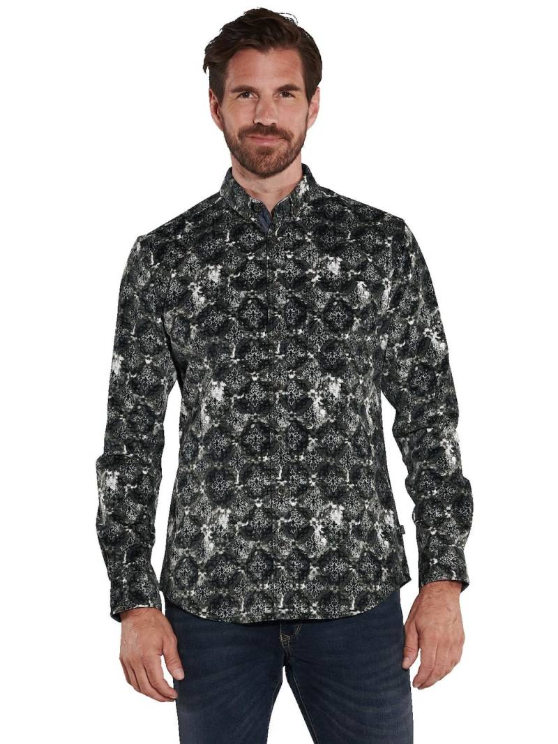 Große Größen engbers Herren Langarm-Hemd gemustert , Herren, grau, Größe: 68, Baumwolle, Happy Size DE Men von engbers