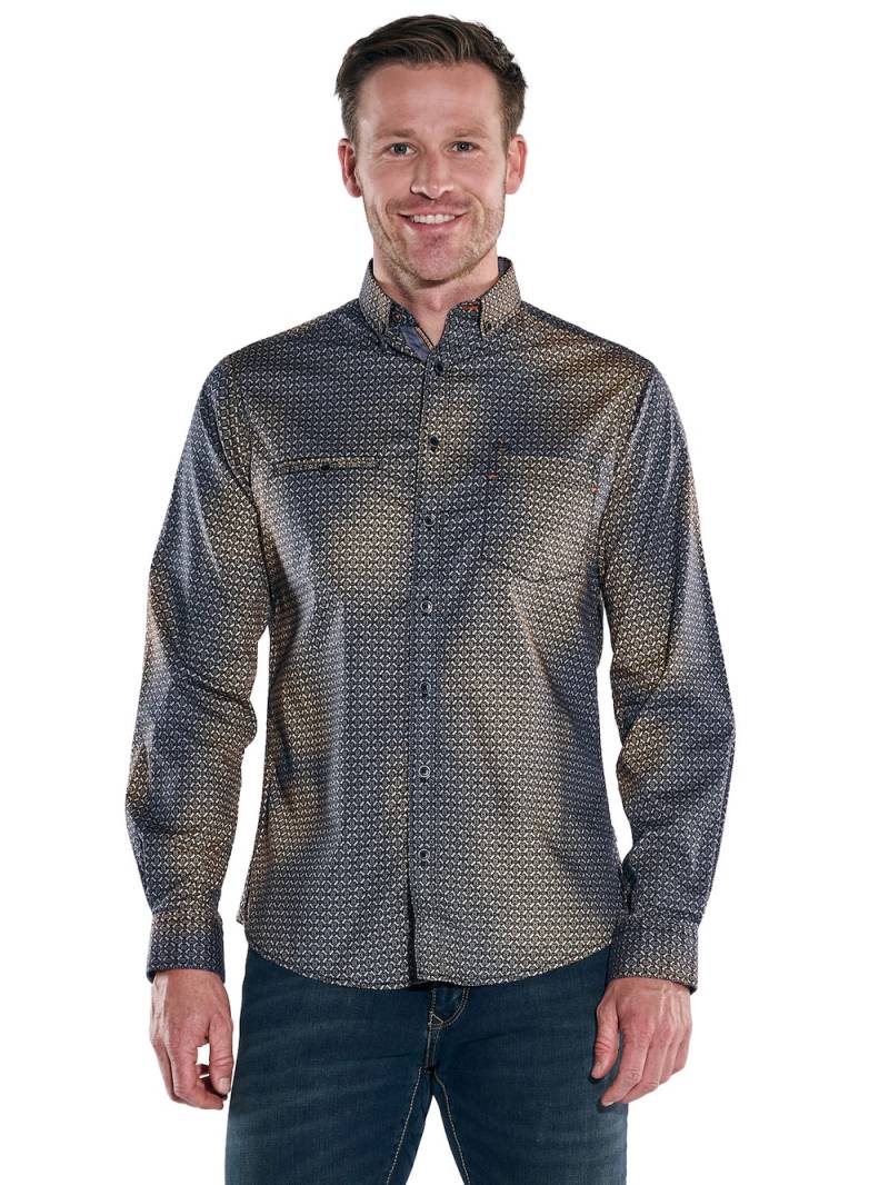 Große Größen engbers Herren Langarm-Hemd gemustert , Herren, orange, Größe: 62, Baumwolle, Happy Size DE Men von engbers