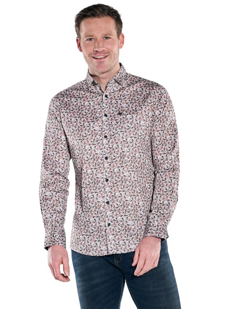 Große Größen engbers Herren Langarm-Hemd gemustert , Herren, rot, Größe: 66, Baumwolle, Happy Size DE Men von engbers