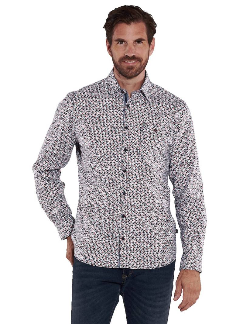 Große Größen engbers Herren Langarm-Hemd gemustert , Herren, rot, Größe: 70, Baumwolle, Happy Size DE Men von engbers