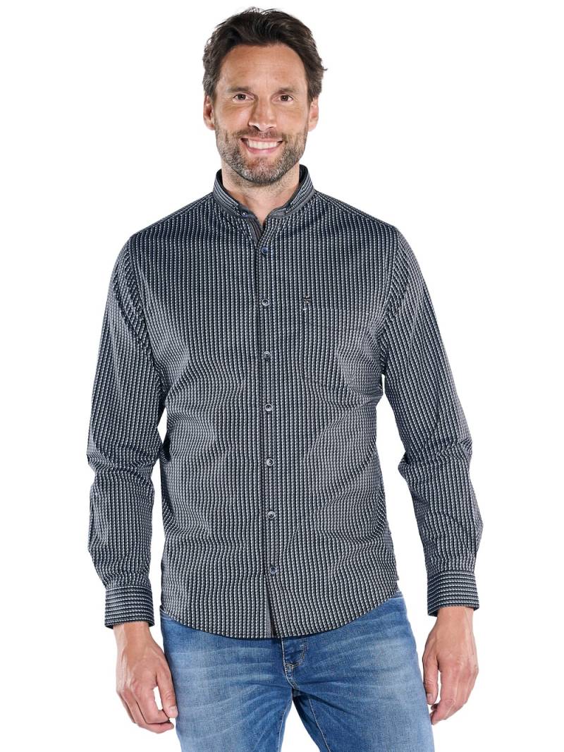 Große Größen engbers Herren Langarm-Hemd gemustert , Herren, türkis, Größe: 70, Baumwolle, Happy Size DE Men von engbers