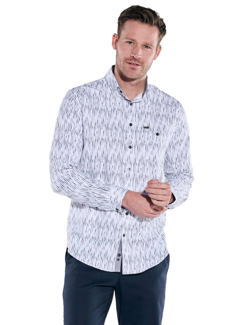 Große Größen engbers Herren Langarm-Hemd gestreift , Herren, grau, Größe: 62, Baumwolle/Polyester, Happy Size DE Men von engbers