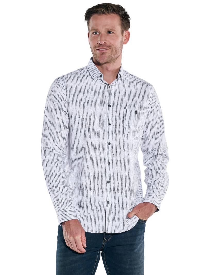 Große Größen engbers Herren Langarm-Hemd gestreift , Herren, grau, Größe: 66, Baumwolle/Polyester, Happy Size DE Men von engbers