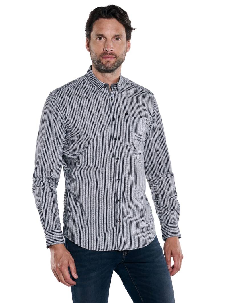 Große Größen engbers Herren Langarm-Hemd gestreift , Herren, schwarz, Größe: 62, Baumwolle, Happy Size DE Men von engbers