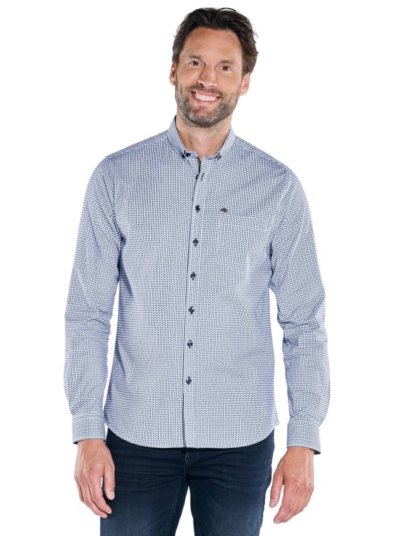 Große Größen engbers Herren Langarm-Hemd kariert , Herren, blau, Größe: 58, Baumwolle, Happy Size DE Men von engbers