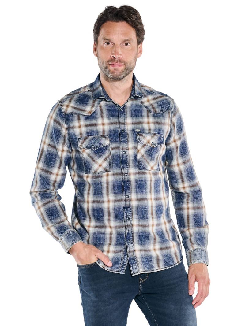 Große Größen engbers Herren Langarm-Hemd kariert , Herren, braun, Größe: 70, Baumwolle, Happy Size DE Men von engbers