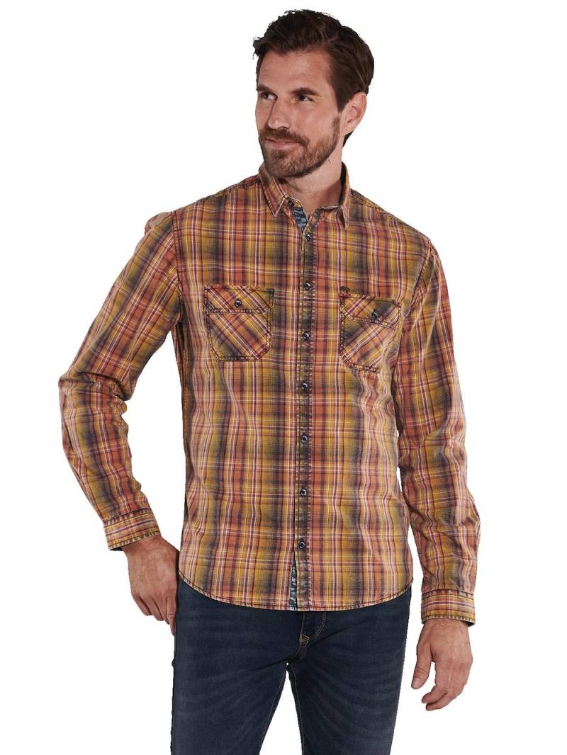 Große Größen engbers Herren Langarm-Hemd kariert , Herren, rot, Größe: 64, Baumwolle, Happy Size DE Men von engbers