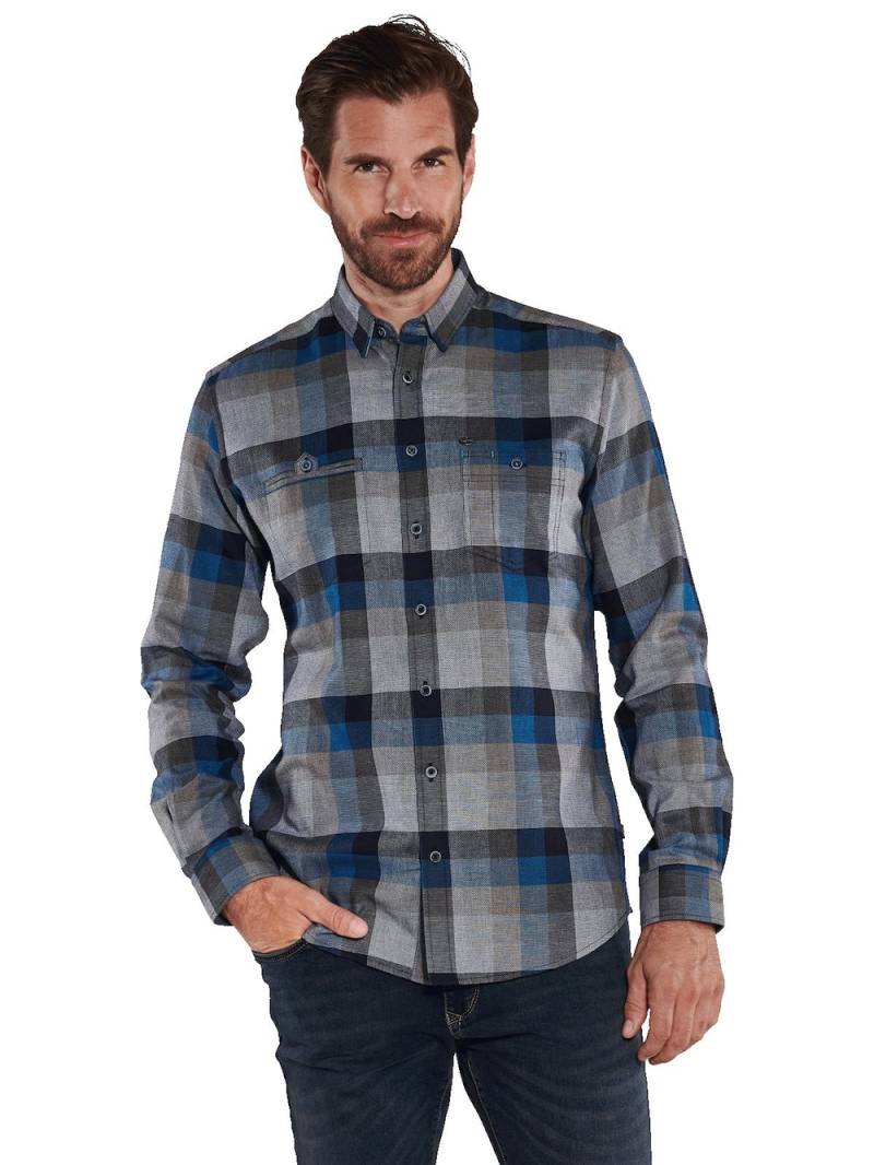 Große Größen engbers Herren Langarm-Hemd kariert , Herren, türkis, Größe: 60, Baumwolle, Happy Size DE Men von engbers