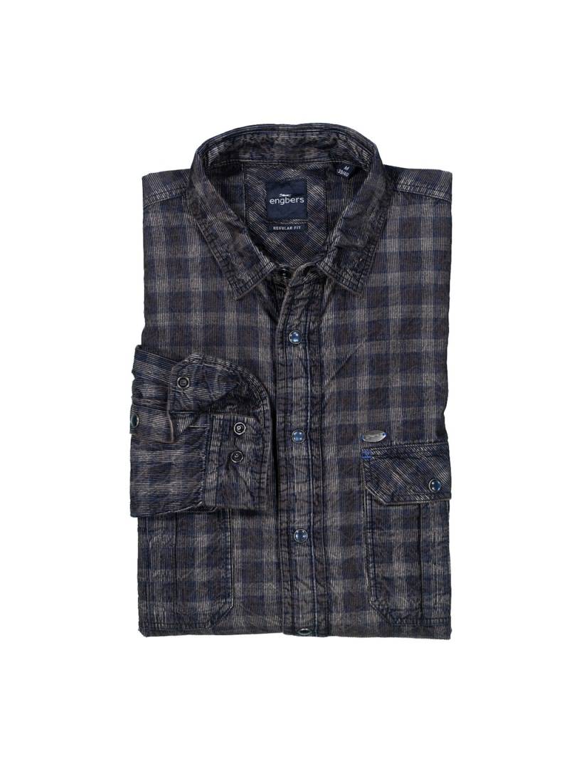 Große Größen engbers Herren Langarm-Hemd kariert , Herren, türkis, Größe: 60, Baumwolle, Happy Size DE Men von engbers