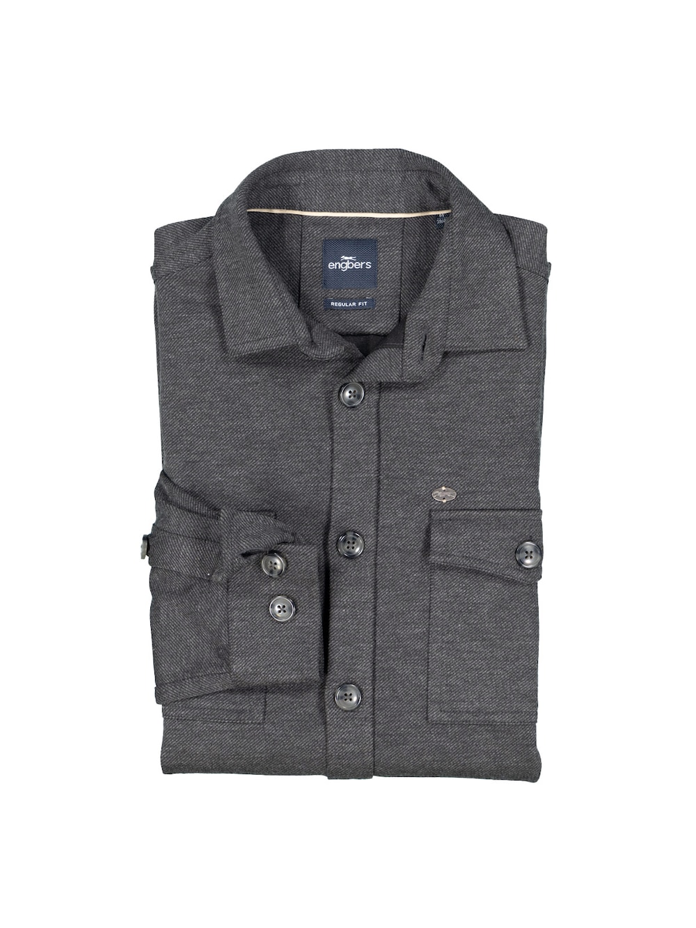 Große Größen engbers Herren Langarm-Hemd slim fit , Herren, grau, Größe: 60, Polyester/Viskose, Happy Size DE Men von engbers