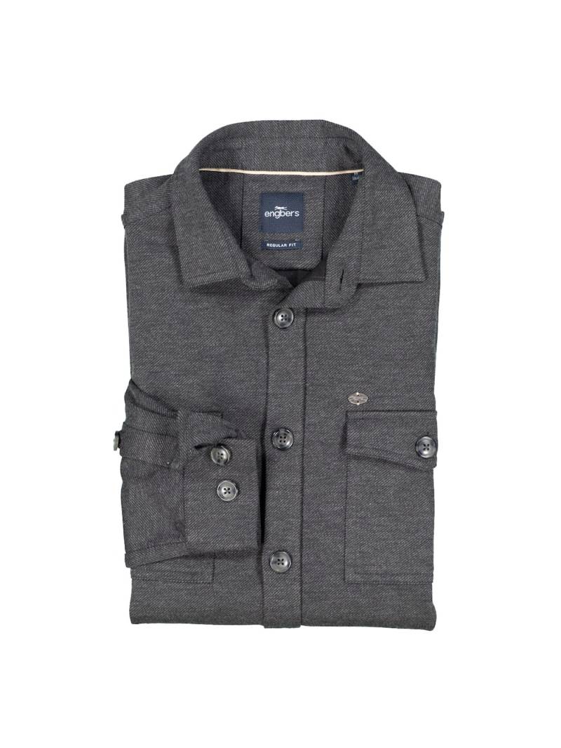 Große Größen engbers Herren Langarm-Hemd slim fit , Herren, grau, Größe: 62, Polyester/Viskose, Happy Size DE Men von engbers