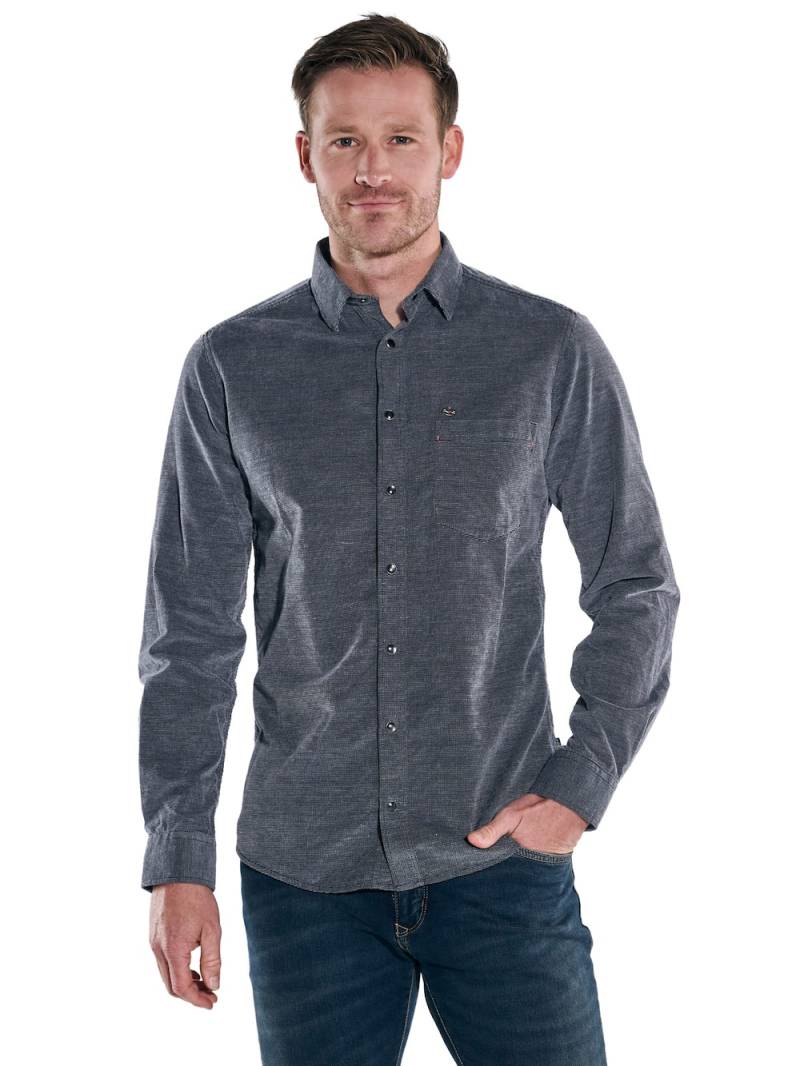 Große Größen engbers Herren Langarm-Hemd strukturiert , Herren, grau, Größe: 62, Baumwolle, Happy Size DE Men von engbers