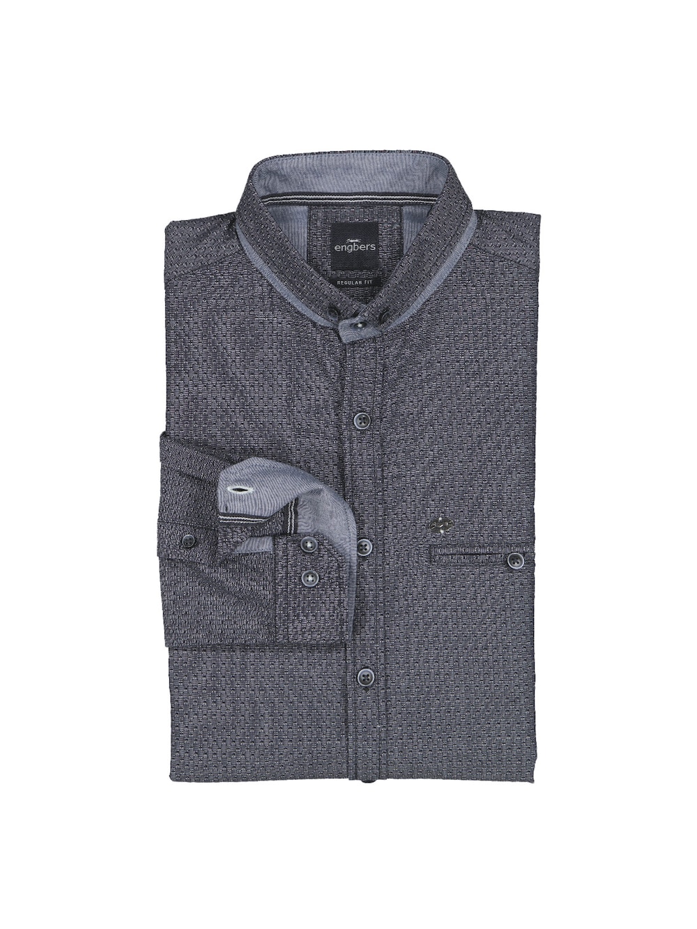 Große Größen engbers Herren Langarm-Hemd strukturiert , Herren, grau, Größe: 62, Baumwolle, Happy Size DE Men von engbers
