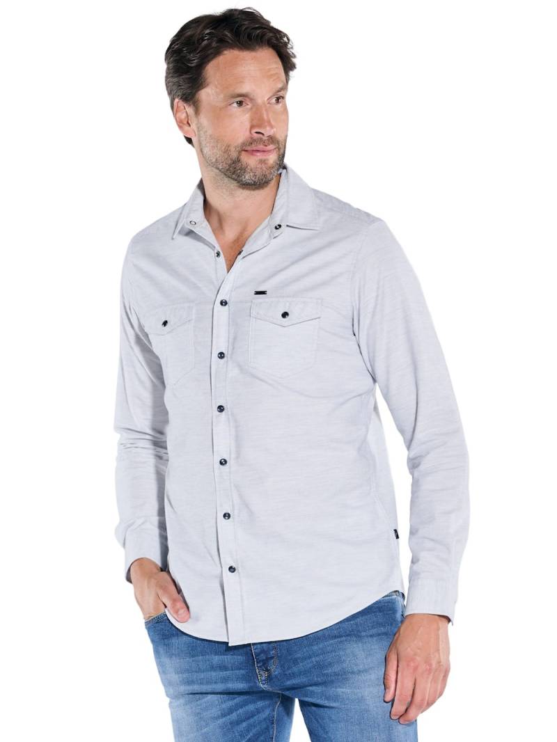 Große Größen engbers Herren Langarm-Hemd uni , Herren, blau, Größe: 58, Baumwolle, Happy Size DE Men von engbers