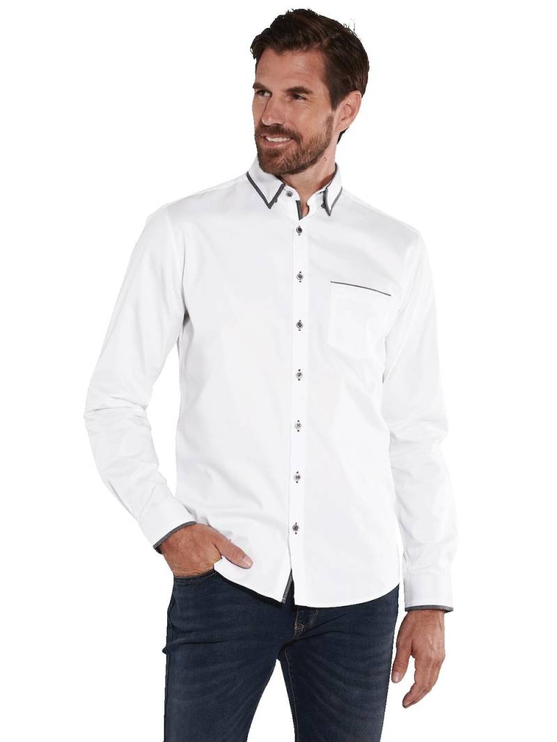 Große Größen engbers Herren Langarm-Hemd uni , Herren, weiß, Größe: 64, Baumwolle, Happy Size DE Men von engbers