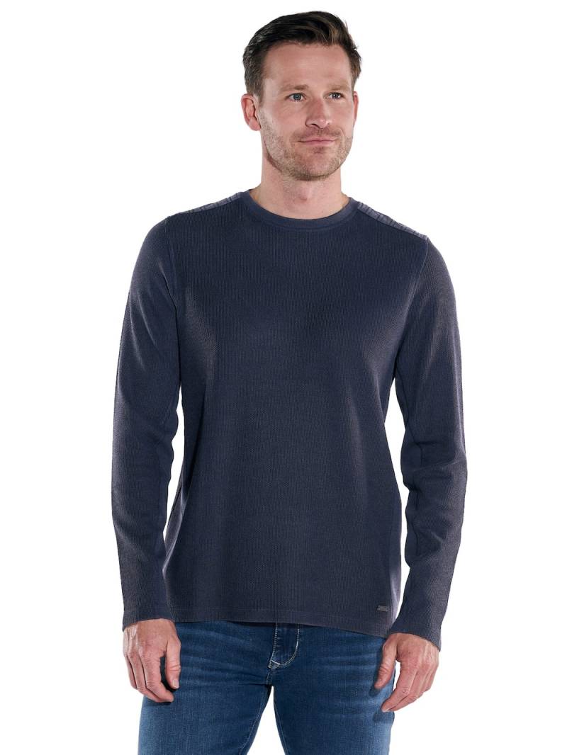 Große Größen engbers Herren Langarm-Shirt meliert , Herren, türkis, Größe: 62, Baumwolle, Happy Size DE Men von engbers