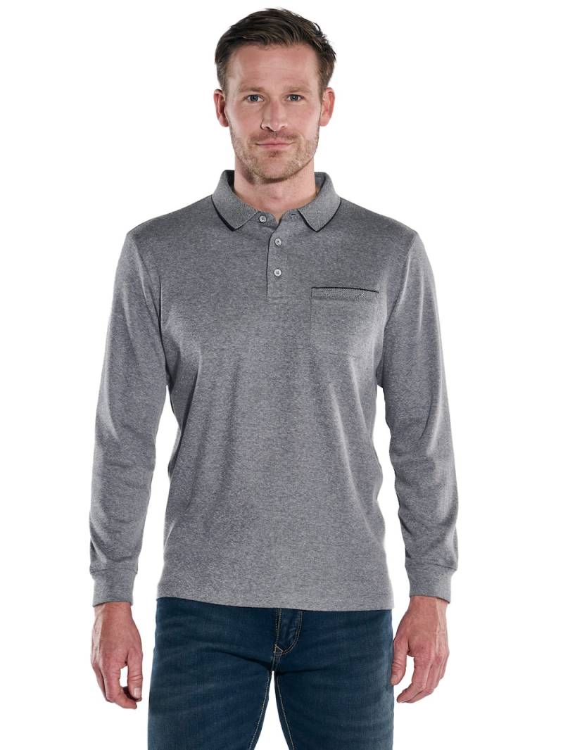 Große Größen engbers Herren Langarm-Shirt mit Polokragen , Herren, blau, Größe: 58, Baumwolle/Polyester, Happy Size DE Men von engbers