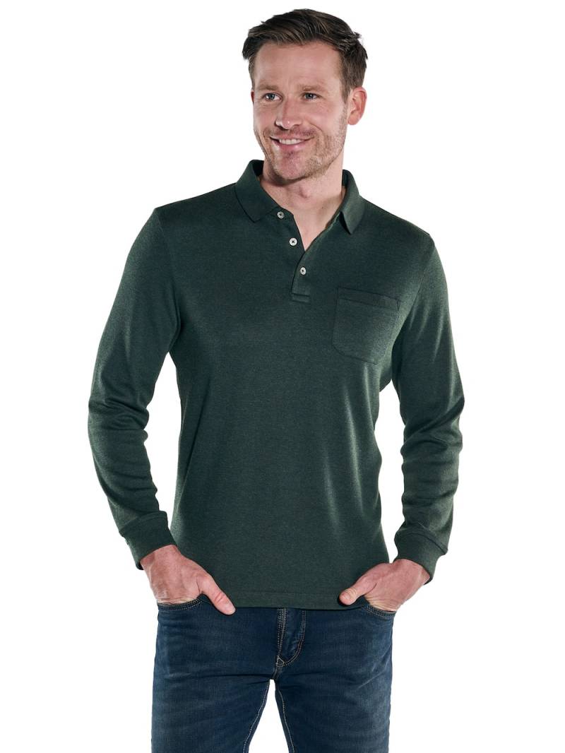 Große Größen engbers Herren Langarm-Shirt mit Polokragen , Herren, grün, Größe: 60, Baumwolle/Polyester, Happy Size DE Men von engbers
