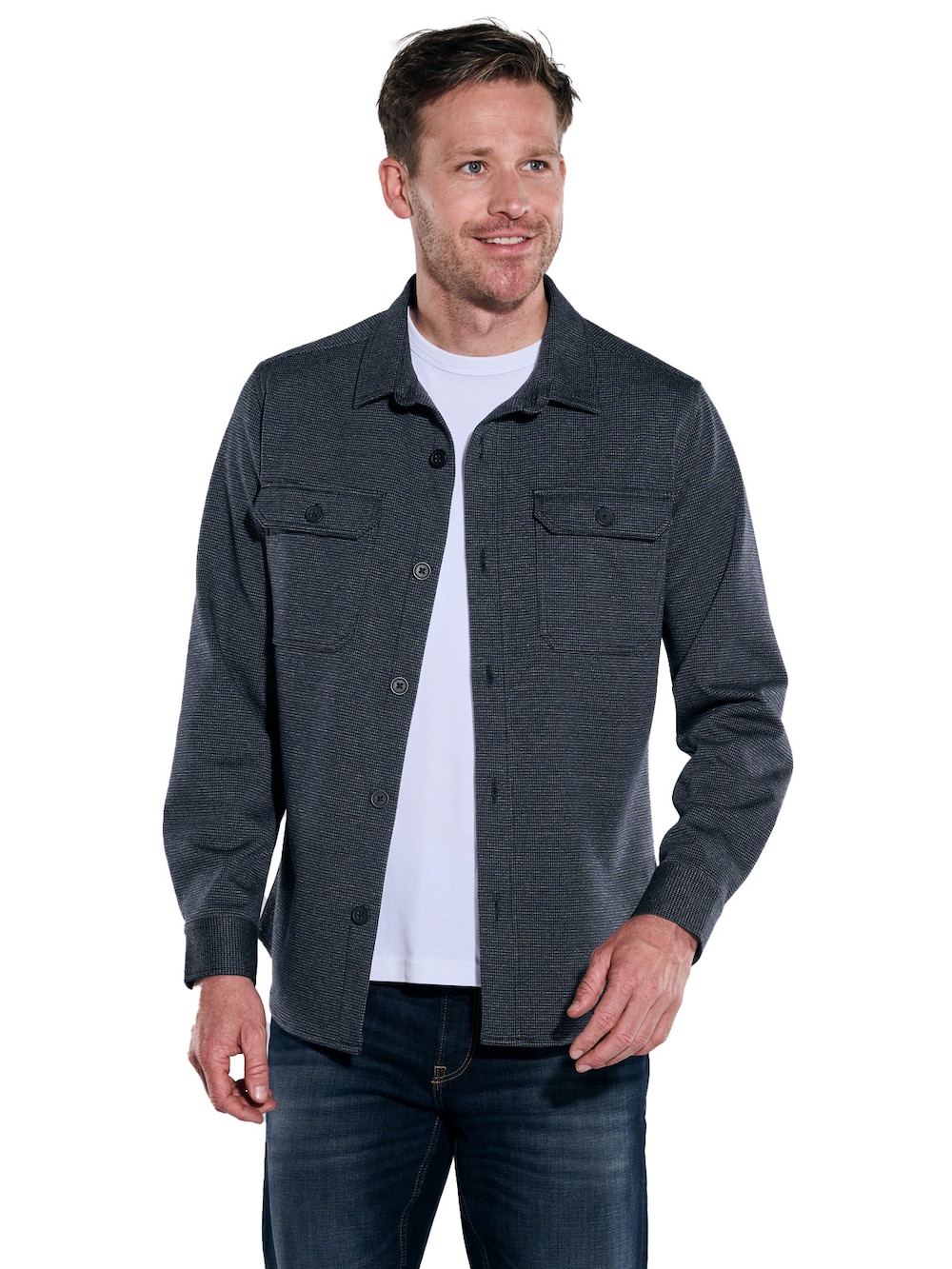 Große Größen engbers Herren Langarm-Shirt mit Polokragen , Herren, türkis, Größe: 70, Polyester/Viskose, Happy Size DE Men von engbers