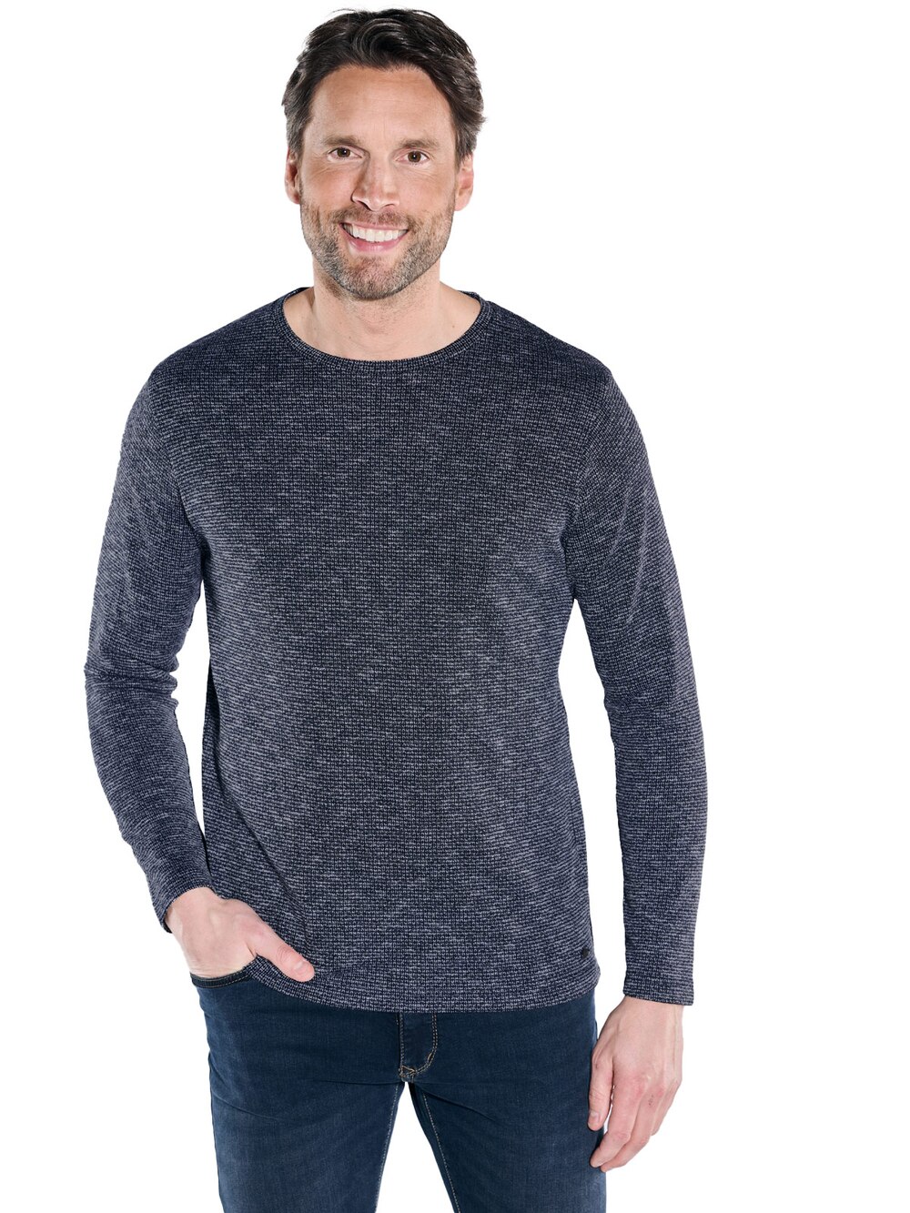 Große Größen engbers Herren Langarm-Shirt regular , Herren, türkis, Größe: 58, Polyester/Baumwolle, Happy Size DE Men von engbers