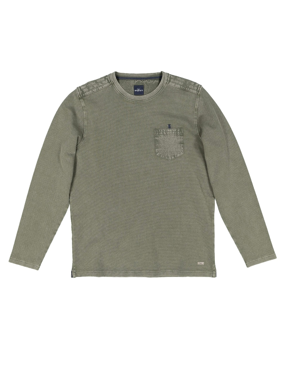 Große Größen engbers Herren Langarm-Shirt strukturiert , Herren, grau, Größe: 62, Baumwolle, Happy Size DE Men von engbers