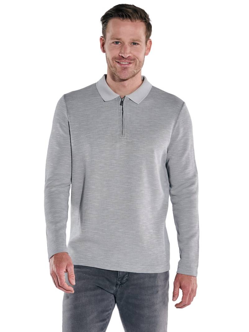 Große Größen engbers Herren Langarmshirt mit Polokragen , Herren, grau, Größe: 62, Baumwolle/Polyester, Happy Size DE Men von engbers