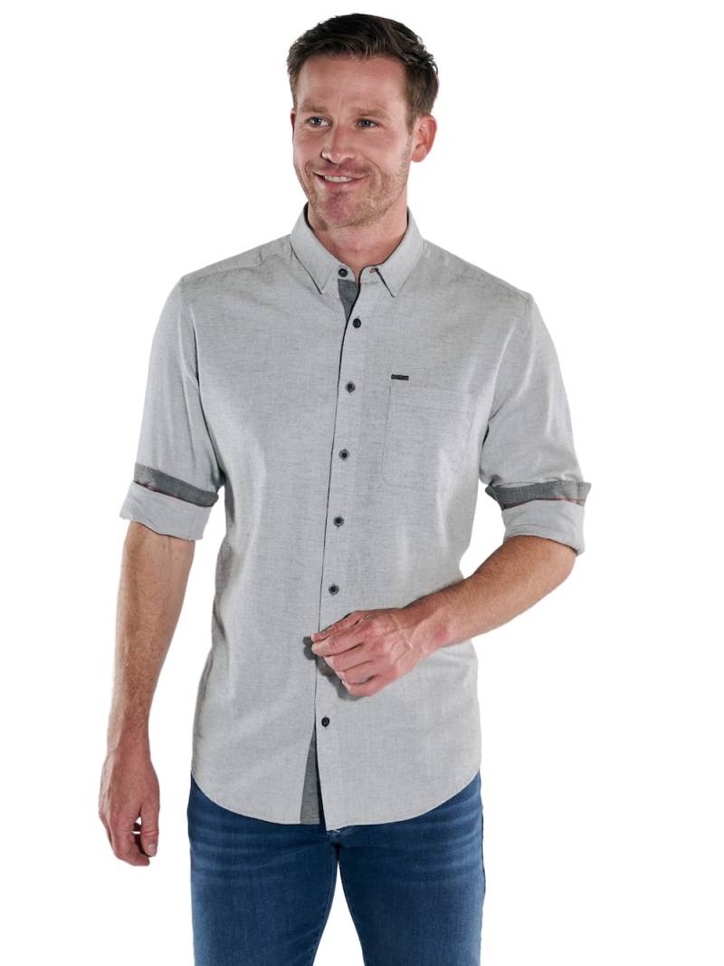 Große Größen engbers Herren Lnagarm-Hemd uni , Herren, grau, Größe: 64, Baumwolle, Happy Size DE Men von engbers