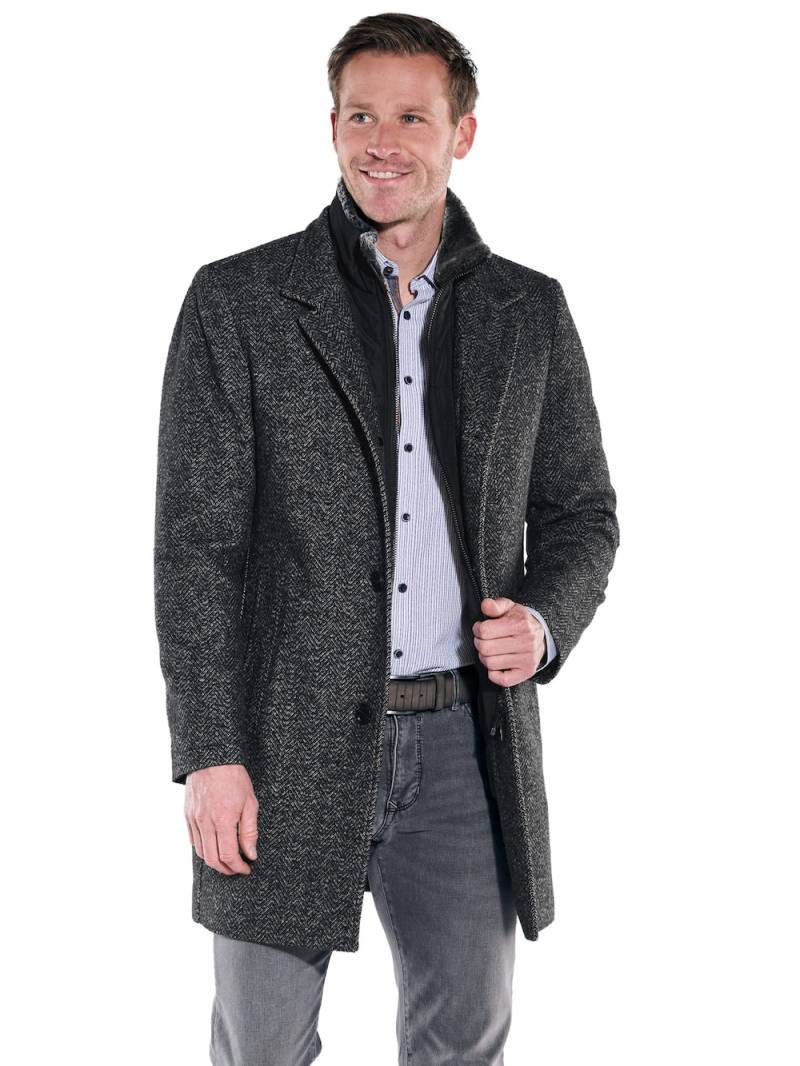 Große Größen engbers Herren Mantel mit heraustrennbarem Inlet , Herren, grau, Größe: 60, Polyester, Happy Size DE Men von engbers