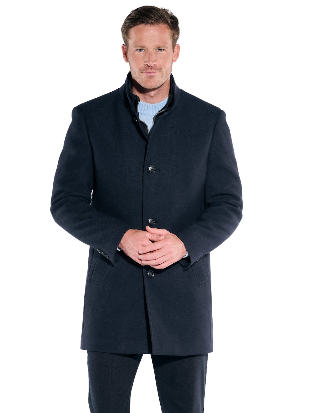 Große Größen engbers Herren Mantel mit heraustrennbarem Inlet , Herren, türkis, Größe: 56, Polyester, Happy Size DE Men von engbers
