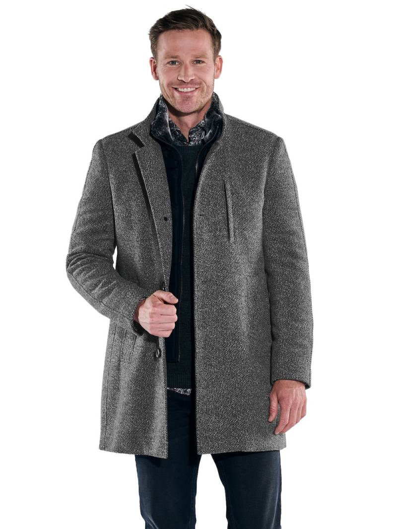 Große Größen engbers Herren Mantel mit heraustrennbarem Kragen , Herren, grau, Größe: 64, Polyester, Happy Size DE Men von engbers