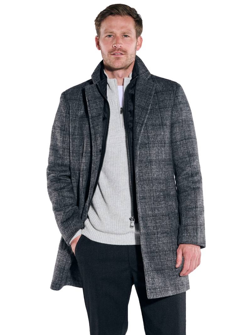 Große Größen engbers Herren Mantel mit herautrennbarem Inlet , Herren, grau, Größe: 62, Polyester, Happy Size DE Men von engbers
