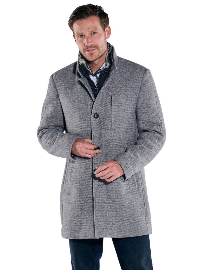 Große Größen engbers Herren Mantel regular , Herren, grau, Größe: 54, Polyester, Happy Size DE Men von engbers