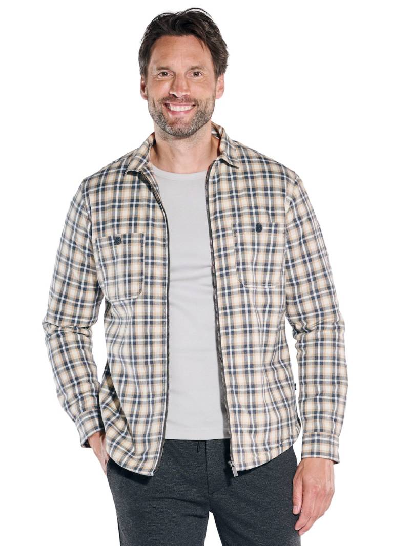 Große Größen engbers Herren Overshirt kariert , Herren, braun, Größe: 62, Baumwolle, Happy Size DE Men von engbers