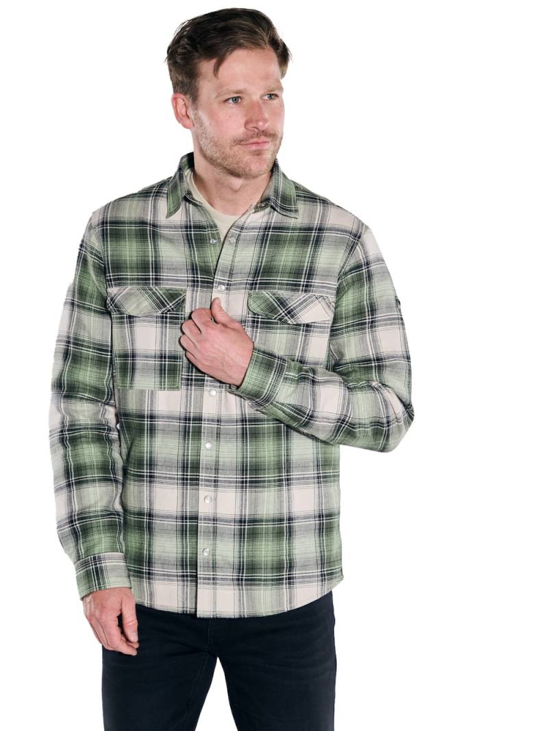 Große Größen engbers Herren Overshirt kariert , Herren, grün, Größe: 58, Baumwolle, Happy Size DE Men von engbers