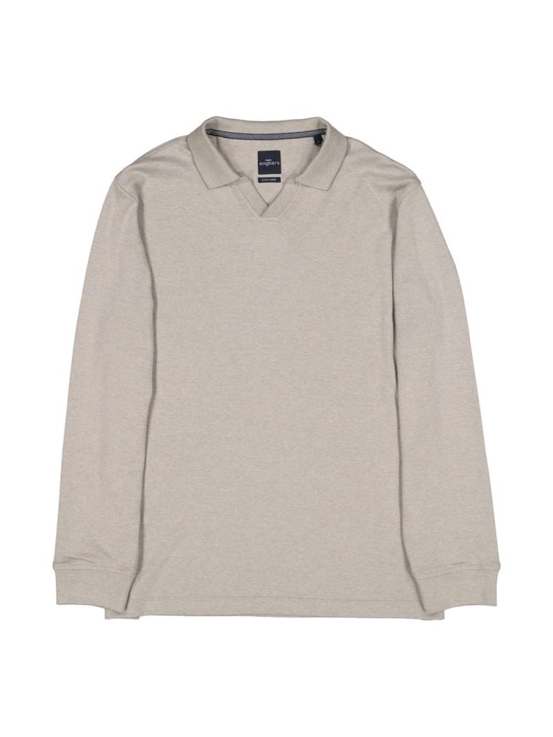 Große Größen engbers Herren Polo-Shirt Langarm , Herren, braun, Größe: 66, Baumwolle/Polyester, Happy Size DE Men von engbers