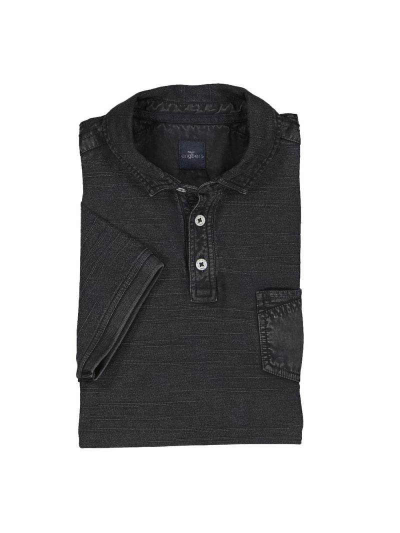 Große Größen engbers Herren Polo-Shirt meliert , Herren, schwarz, Größe: 60, Baumwolle, Happy Size DE Men von engbers