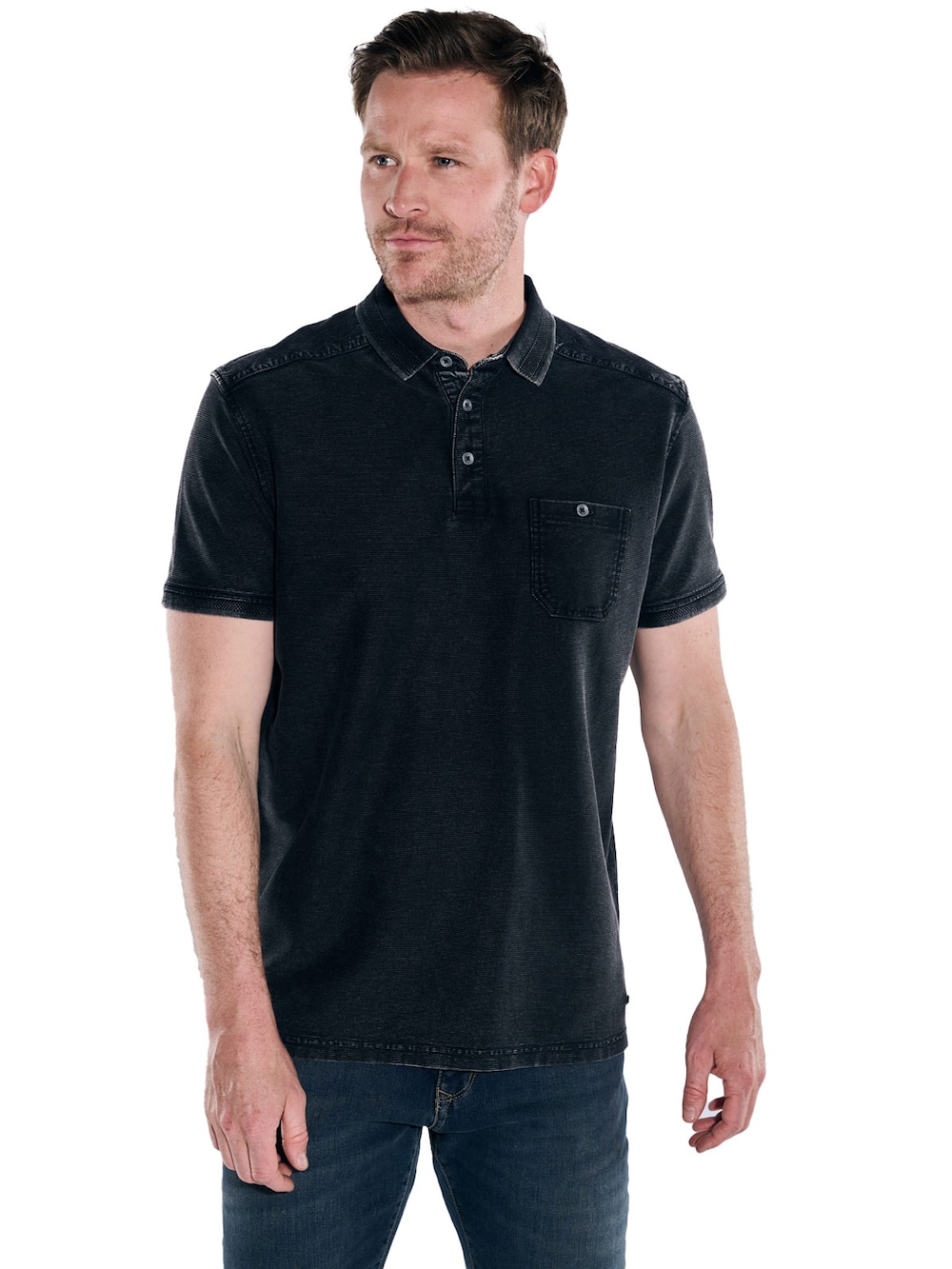 Große Größen engbers Herren Polo-Shirt regular , Herren, schwarz, Größe: 66, Baumwolle, Happy Size DE Men von engbers
