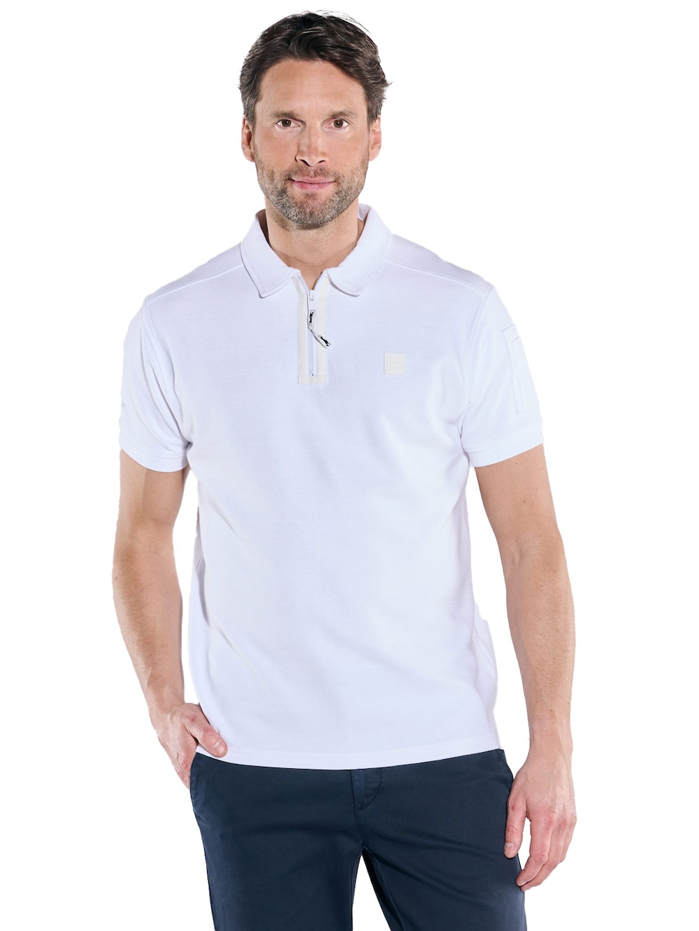 Große Größen engbers Herren Polo-Shirt regular , Herren, weiß, Größe: 66, Baumwolle/Polyester, Happy Size DE Men von engbers
