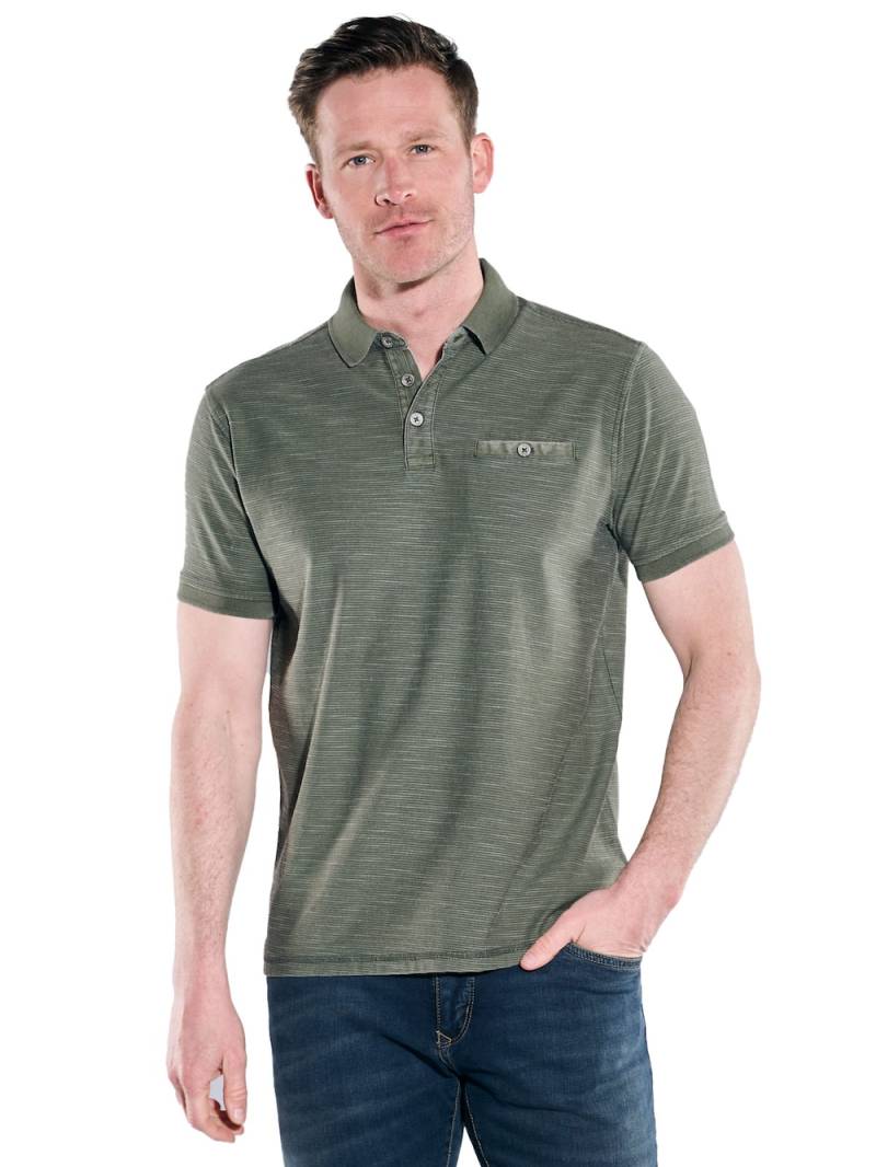 Große Größen engbers Herren Polo-Shirt strukturiert , Herren, braun, Größe: 58, Baumwolle, Happy Size DE Men von engbers
