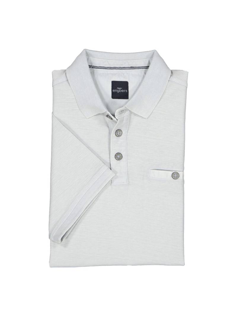 Große Größen engbers Herren Polo-Shirt strukturiert , Herren, grau, Größe: 58, Baumwolle, Happy Size DE Men von engbers