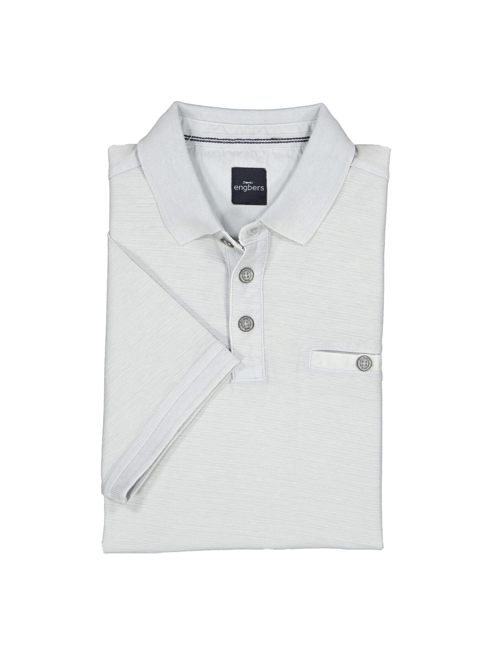 Große Größen engbers Herren Polo-Shirt strukturiert , Herren, grau, Größe: 62, Baumwolle, Happy Size DE Men von engbers