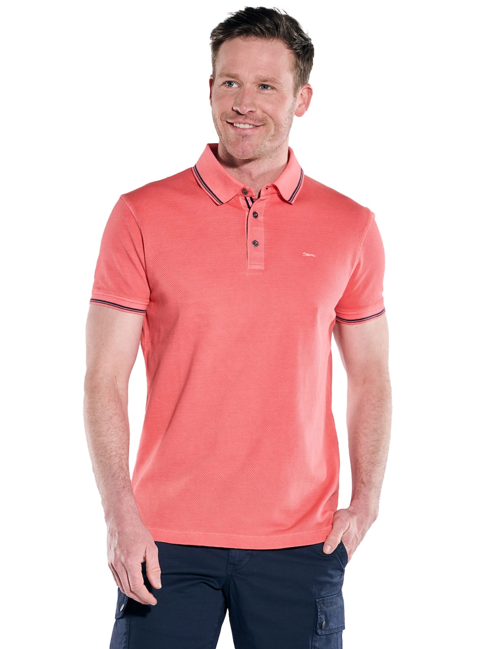 Große Größen engbers Herren Polo-Shirt uni , Herren, rot, Größe: 58, Baumwolle, Happy Size DE Men von engbers