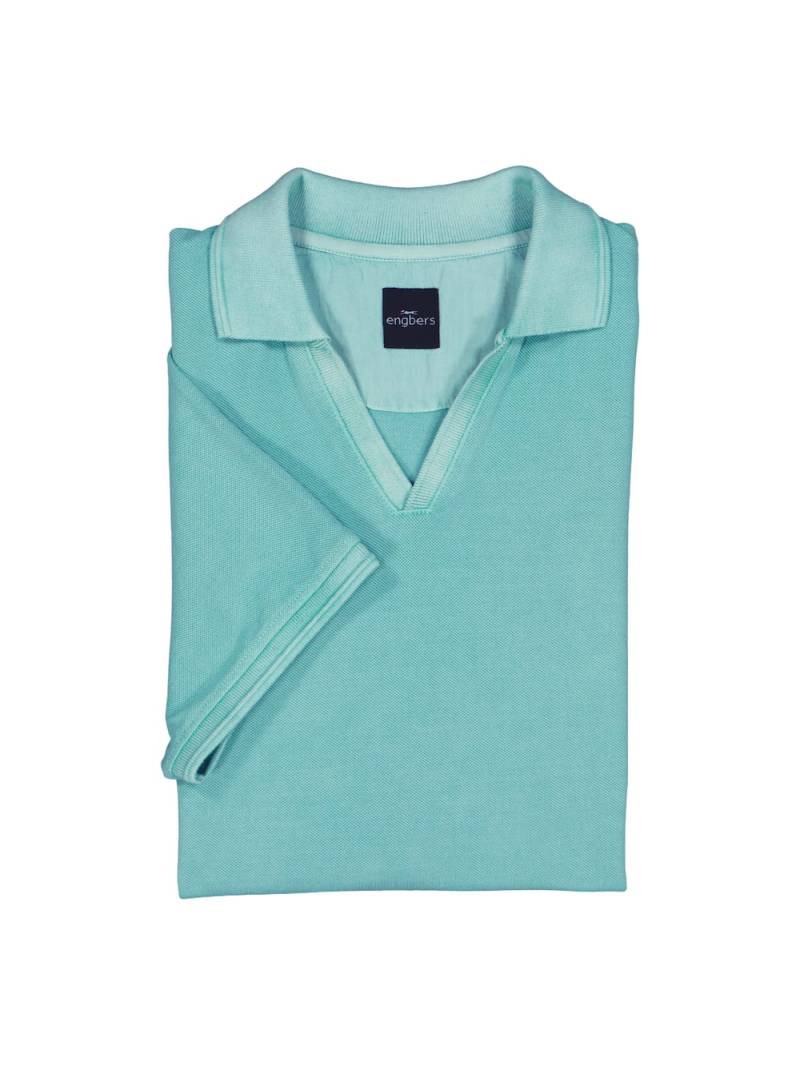 Große Größen engbers Herren Polo-Shirt uni , Herren, türkis, Größe: 66, Baumwolle, Happy Size DE Men von engbers