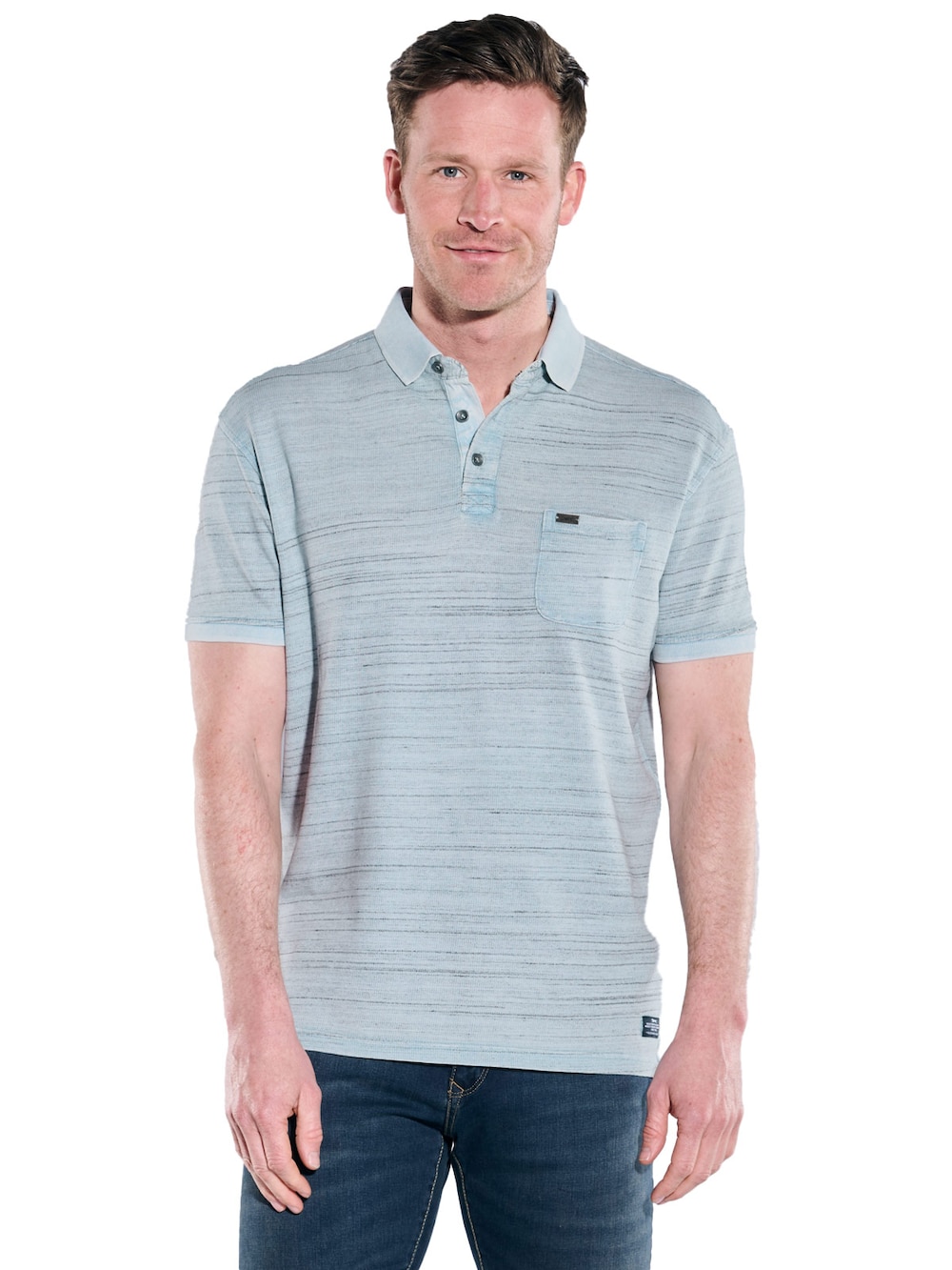 Große Größen engbers Herren Poloshirt , Herren, blau, Größe: 58, Baumwolle, Happy Size DE Men von engbers